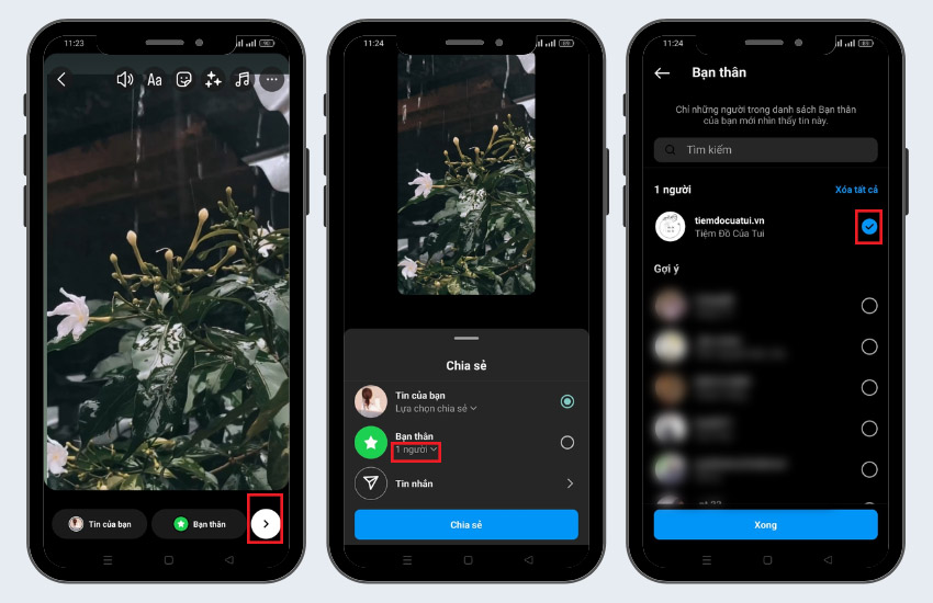 Cach dang Story chi de 1 nguoi xem tren Instagram