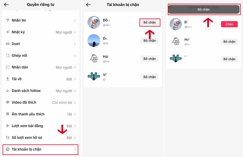 cach bo chan Tiktok