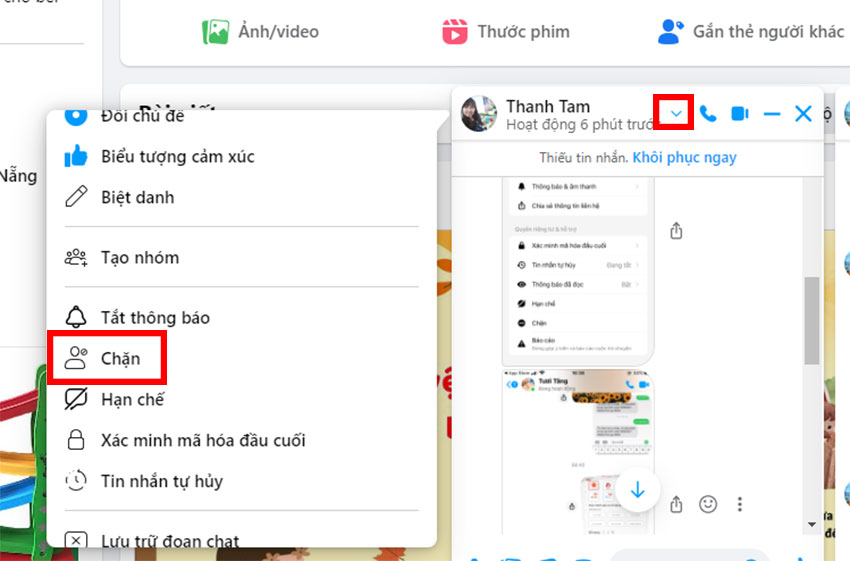 cach chan cuoc goi mesenger nhung van nhan tin nhan