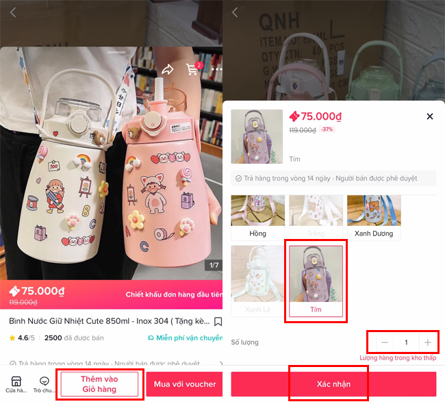 Cách thêm sản phẩm vào giỏ hàng trên TikTok