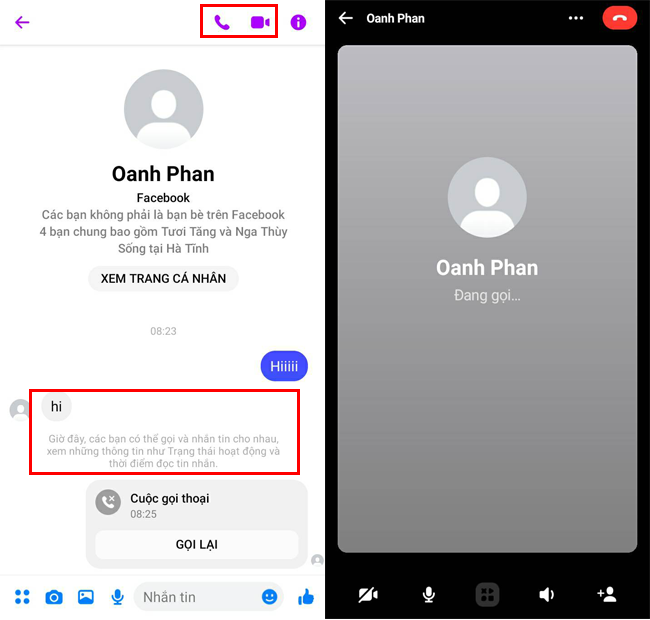 Cách thu nhỏ màn hình khi gọi Messenger trên iphone