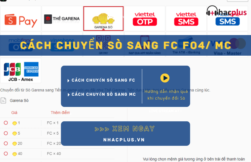 cach chuyen so sang fc fo4